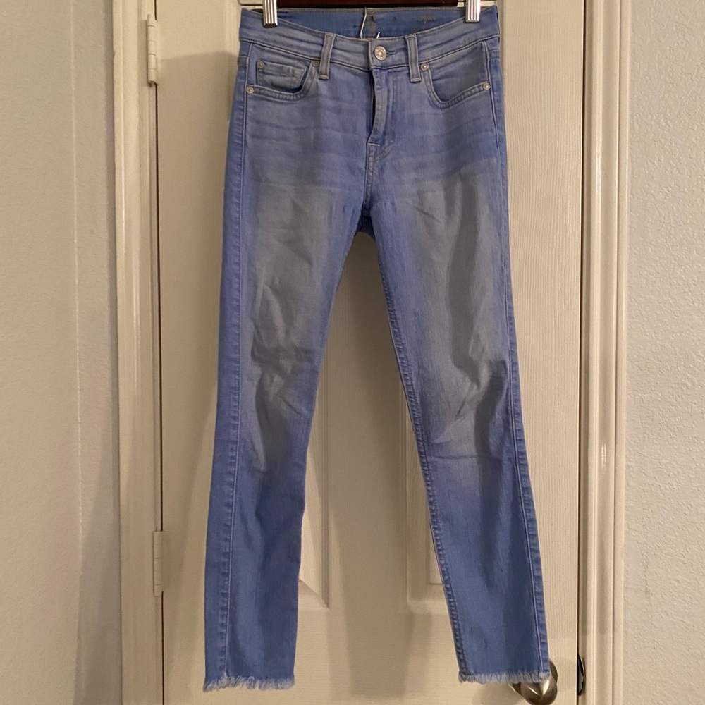 7 for all mankind raw hem ankle jeans